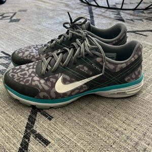 Nike Dual Fusion TR 2 Leopard Print Gray Teal Training Sneakers Women’s Size 8